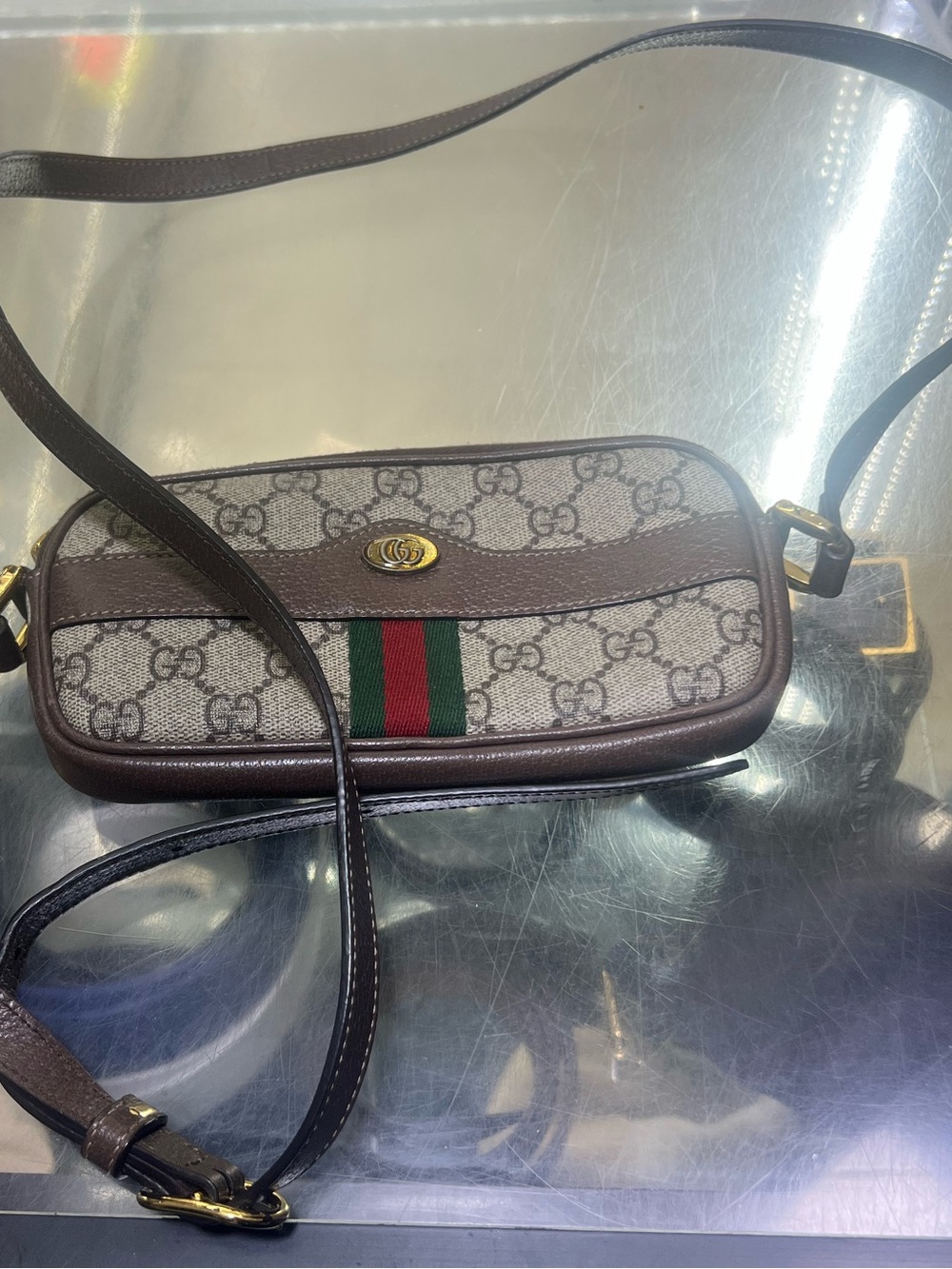 Gucci Mini GG Supreme Web Mini Ophedia Bag Crossbody